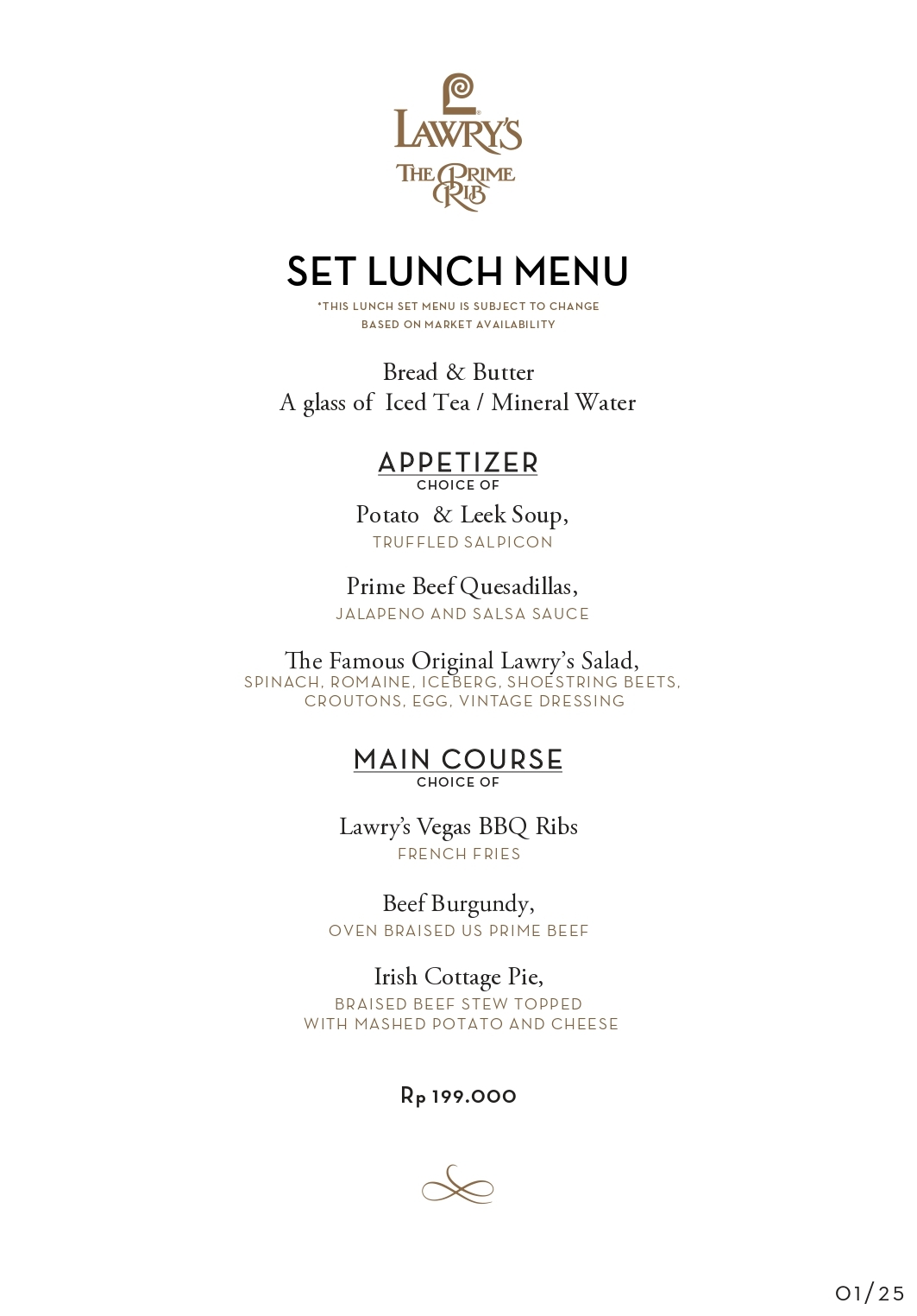 MENU LUNCH - January 2025 Lawrys